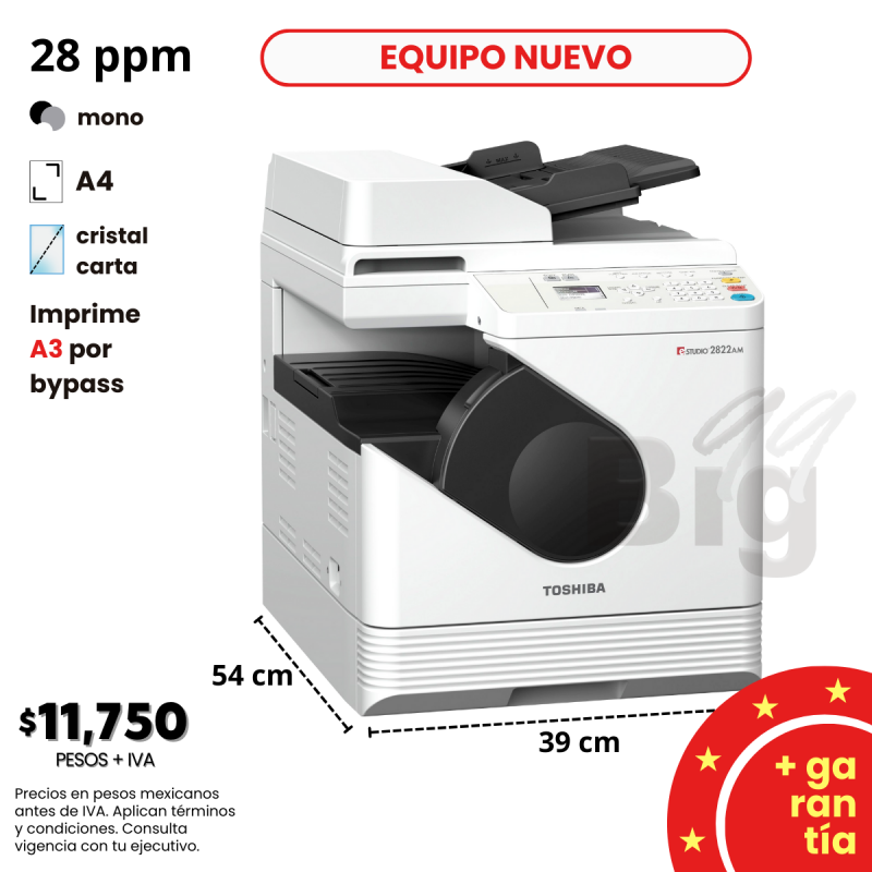 Toshiba - E-STUDIO 2822AM En Big99 - Empresa Líder En Equipo De Copiado ...